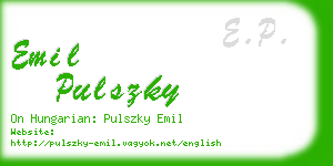 emil pulszky business card